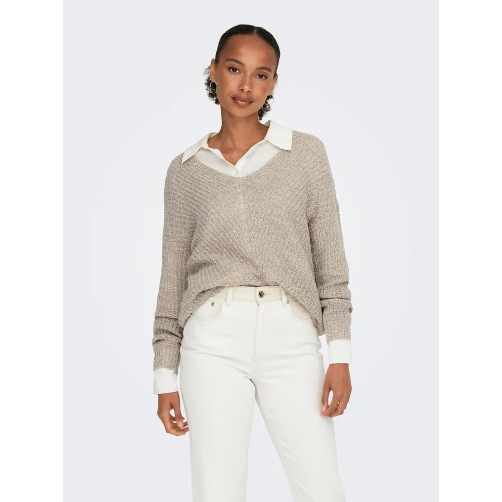 JDY Megan Pullover Knit Jumper | Stone