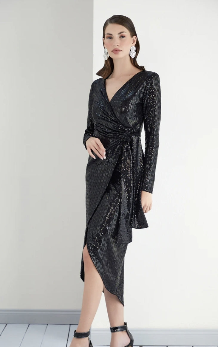 Black Sequin Dress