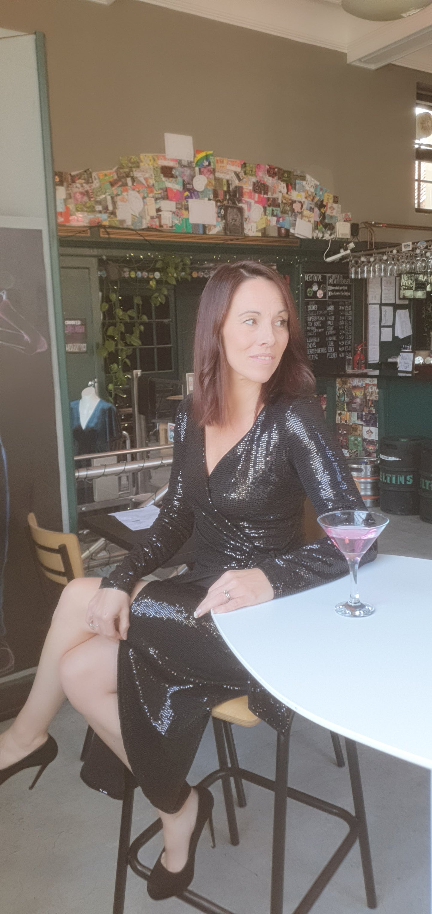 Black Sequin Dress