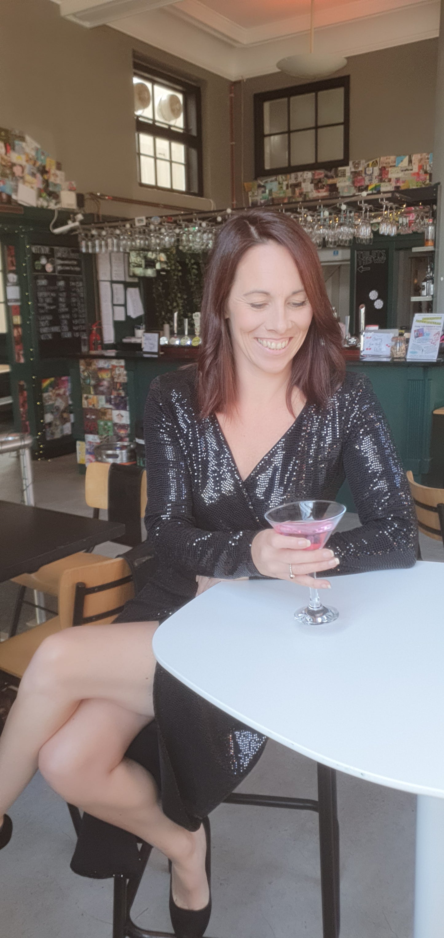 Black Sequin Dress