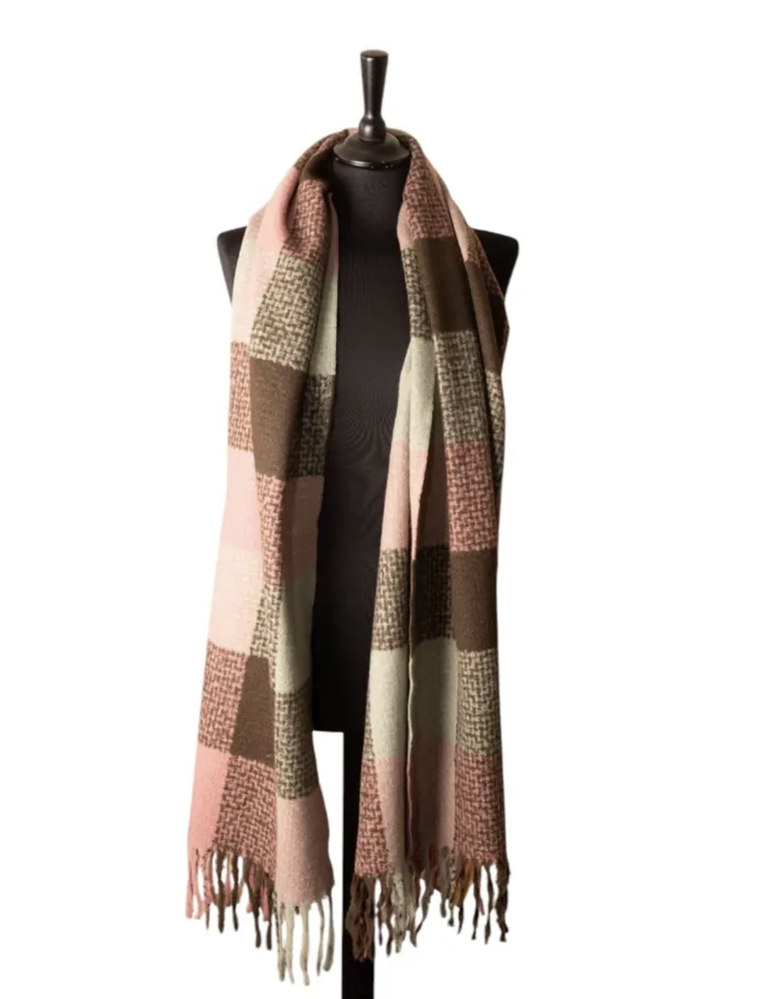 Blush Checked Scarf