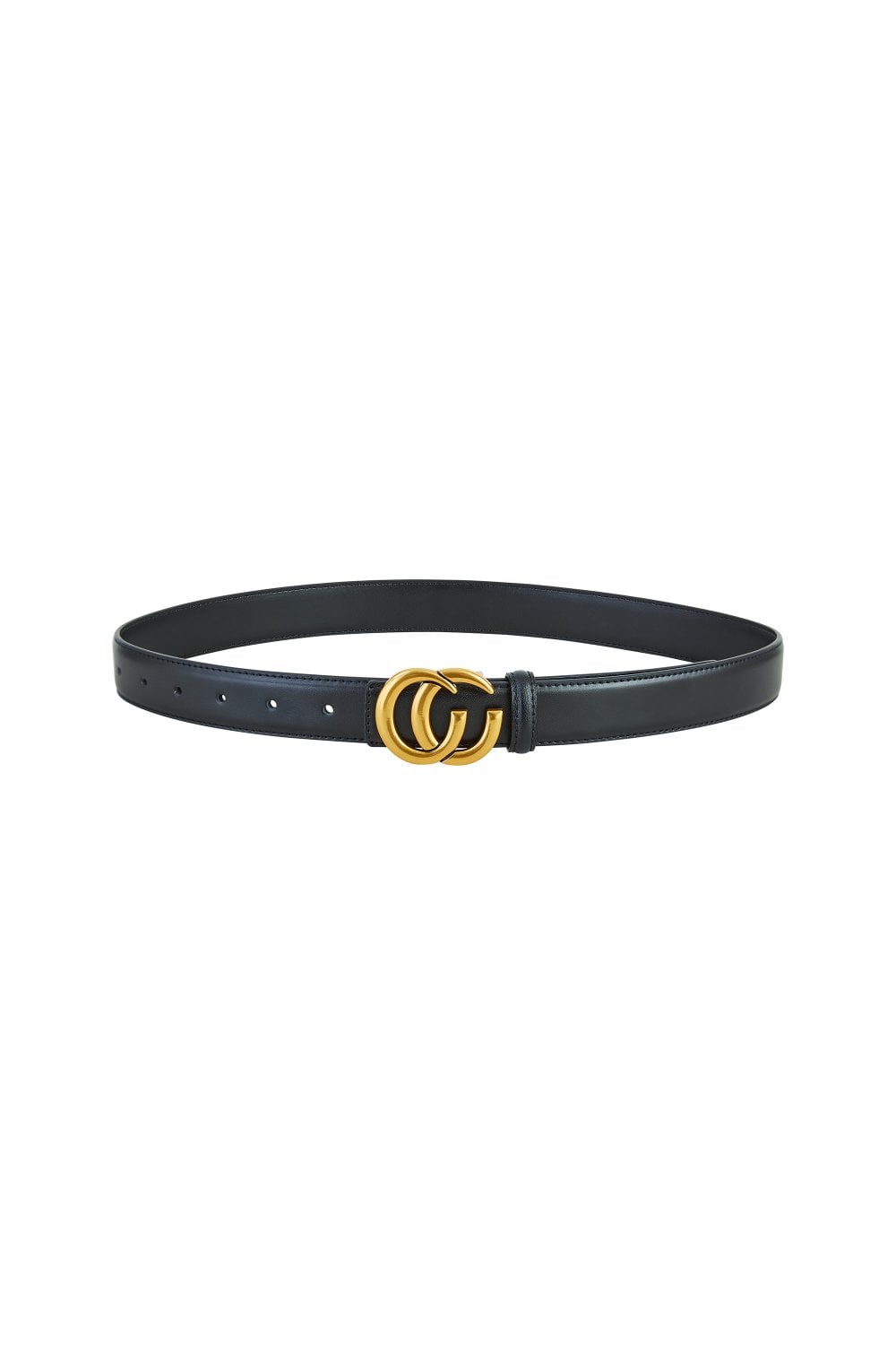 Yumi Black Gold Buckle Circle Belt