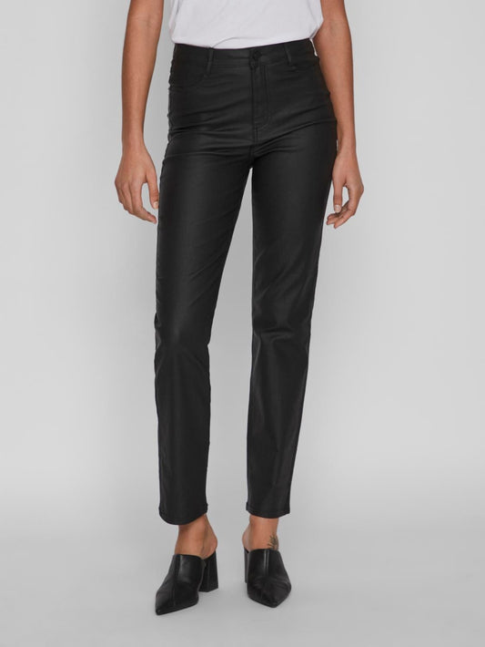 VILA coated straight leg pants size 6