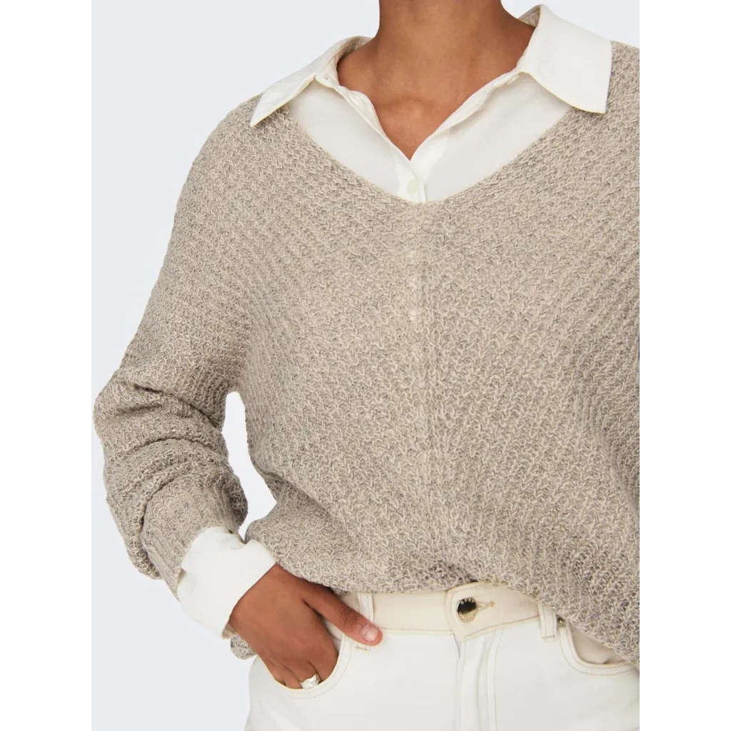 JDY Megan Pullover Knit Jumper | Stone