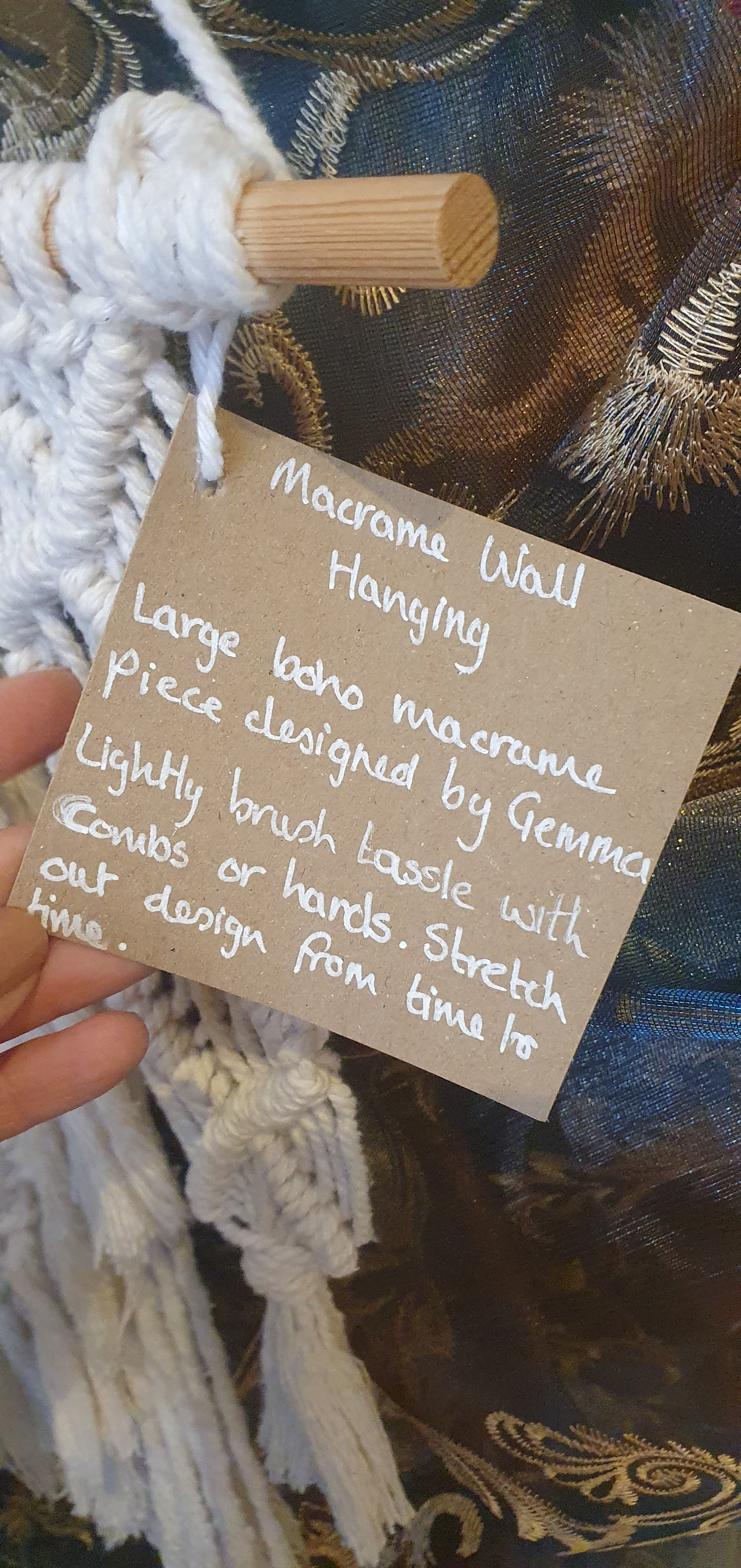 Large macrame hanging decor