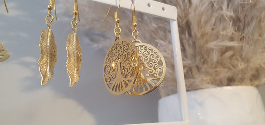 Tree of life earrings | Gold plated