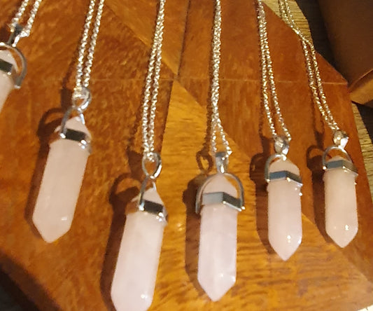 Rose Quartz Pendant 925 silver
