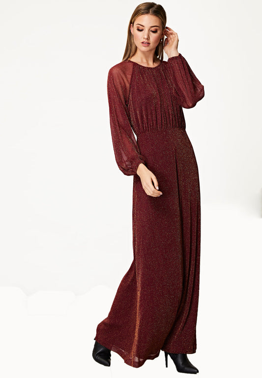 Burgundy Shimmer Dress Size 8