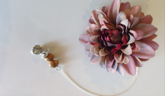 Wooden Drop Pendant Necklace