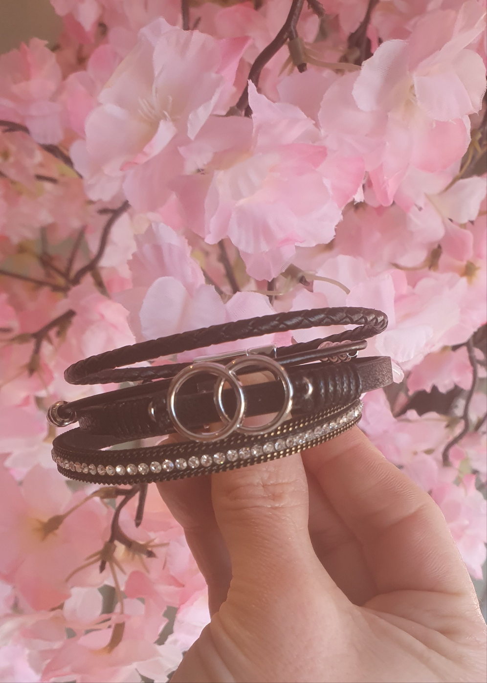 Rings Black Magnetic Bracelet