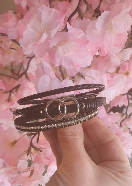 Rings Black Magnetic Bracelet