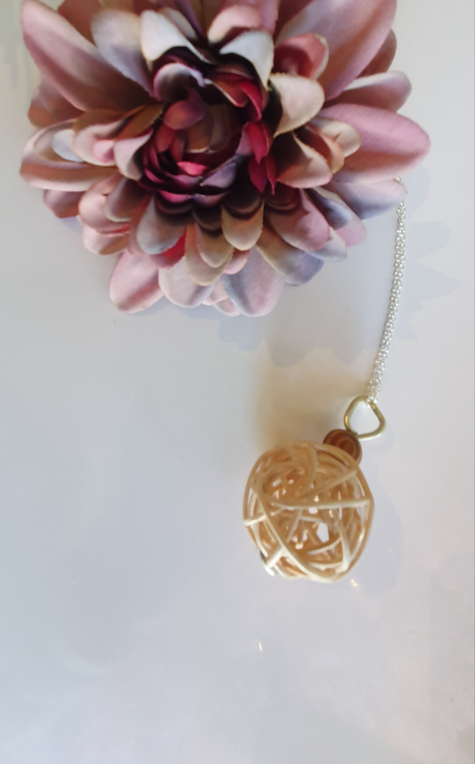 Wooden Silver Pendant
