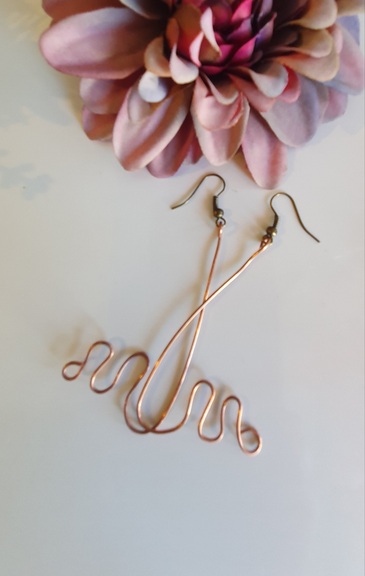 Mum Bespoke Copper Earrings