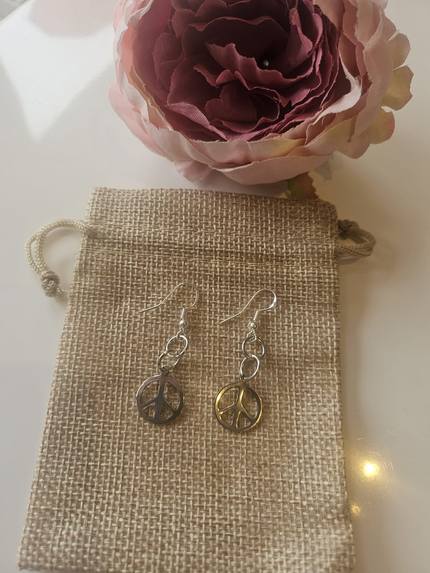 Peace zenme earrings