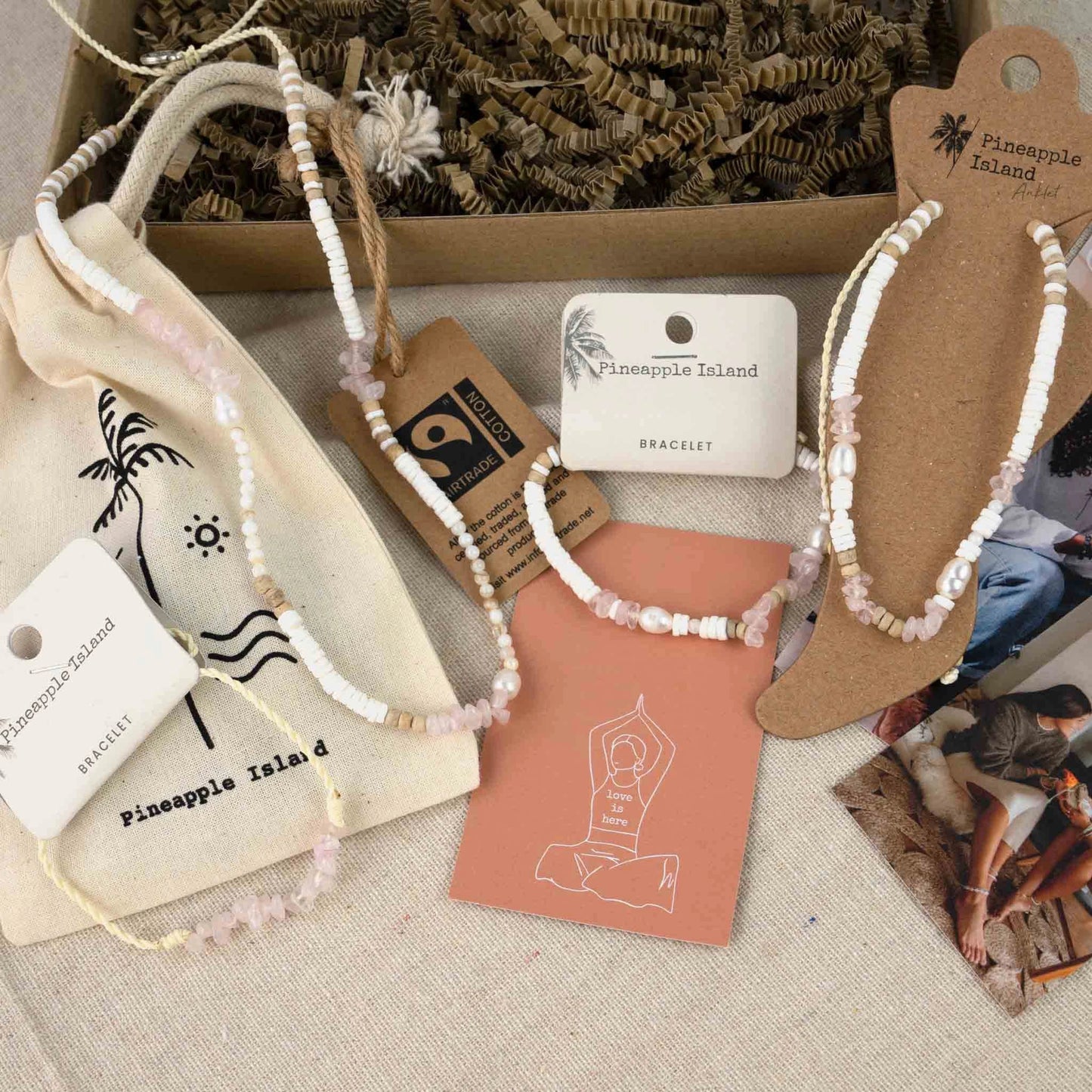 Love is Here Letterbox Gift Set -  Rose Quartz