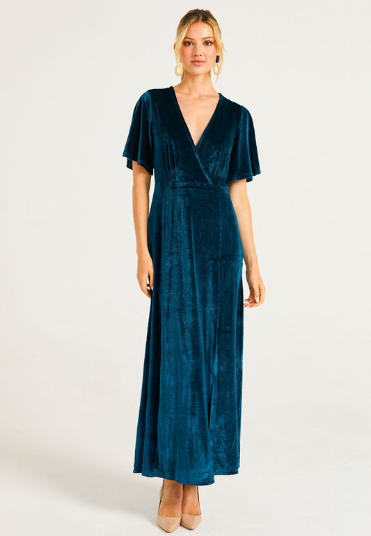 Velvet Teal Dress