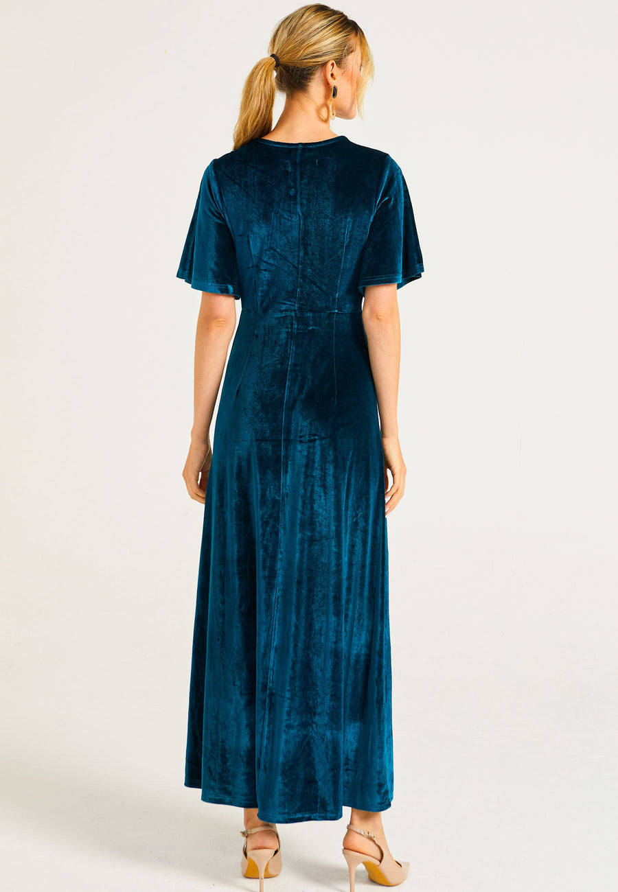 Velvet Teal Dress