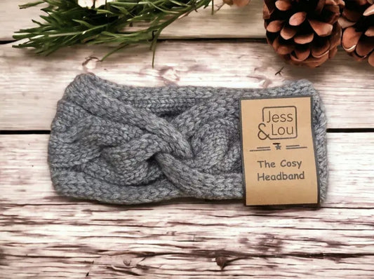 Charcoal Cosy Knit Headband