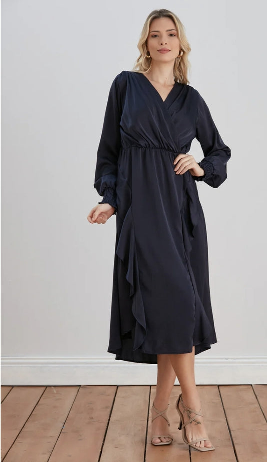 Spring Satin Navy Dress size 10 only