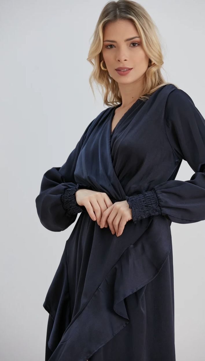 Spring Satin Navy Dress size 10 only
