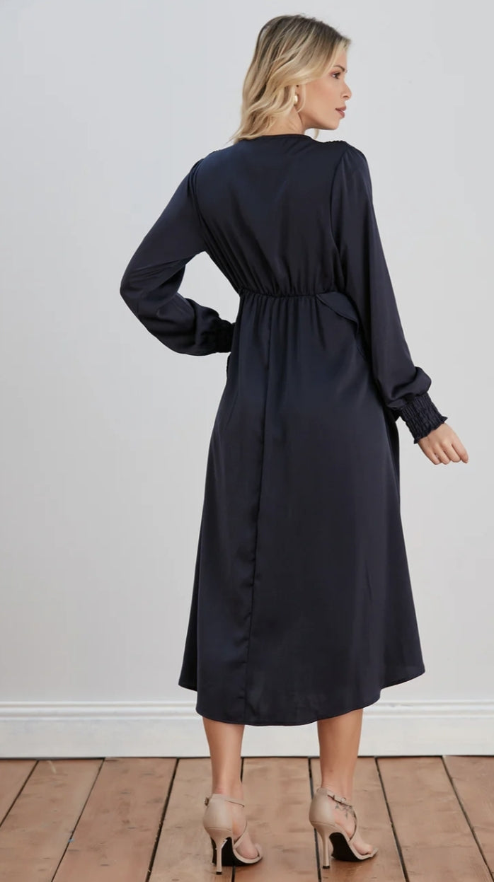 Spring Satin Navy Dress size 10 only