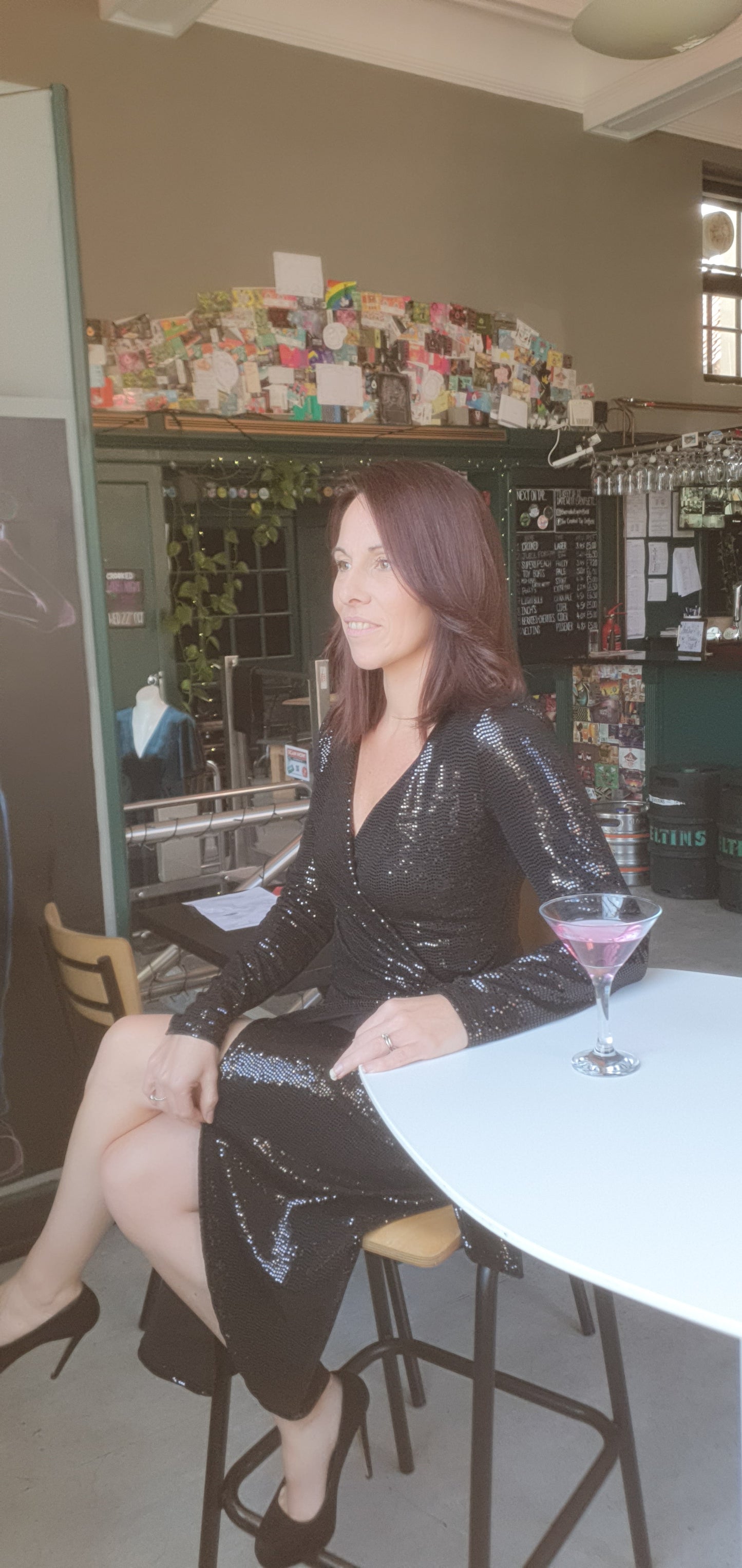 Black Sequin Dress