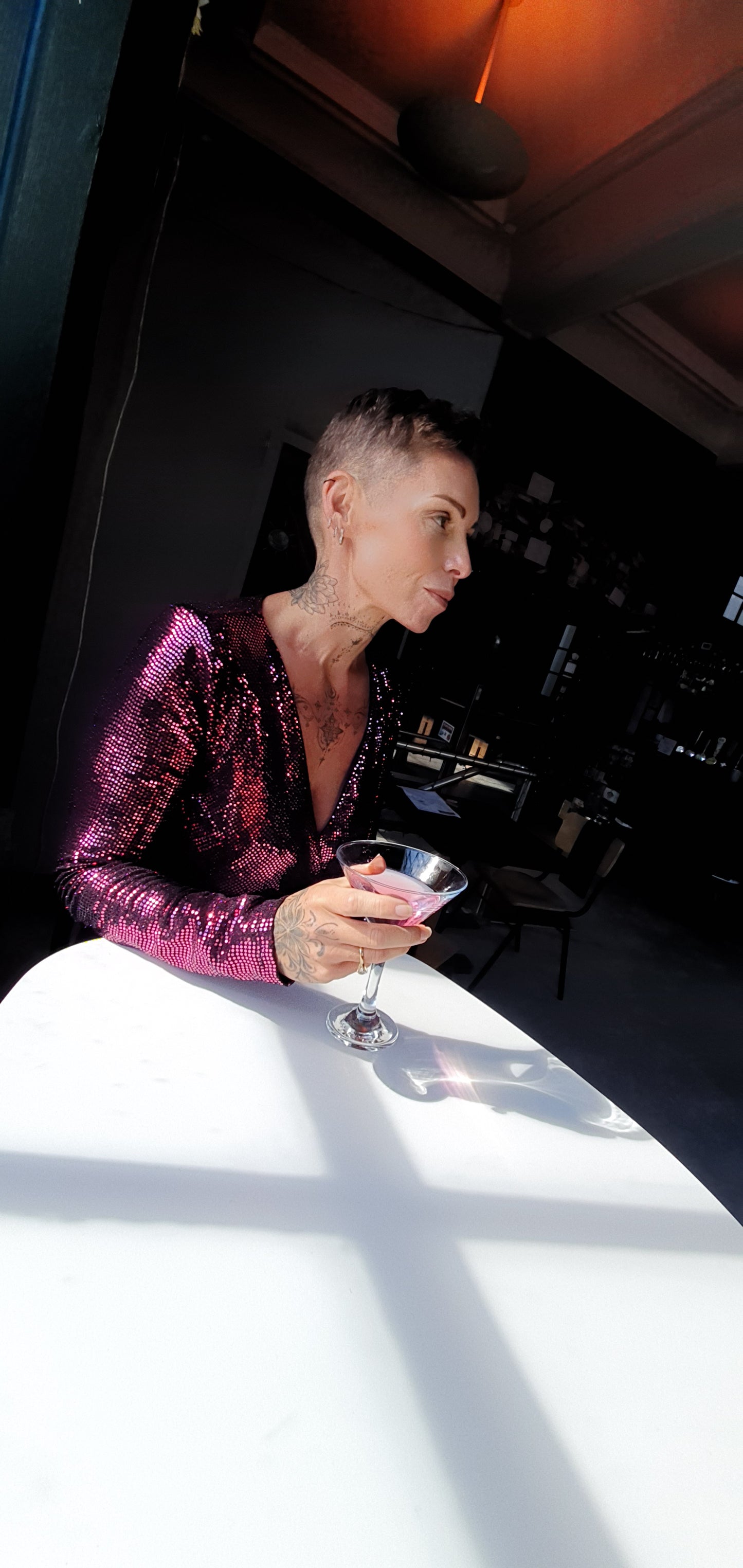 Plum Sequin Dress