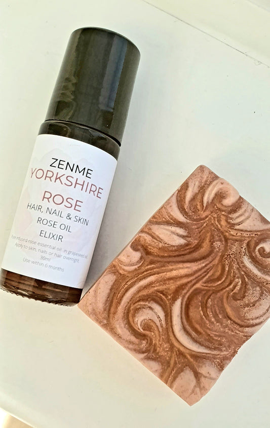 Massage Rose Roller & French Pink Rose Clay Duo