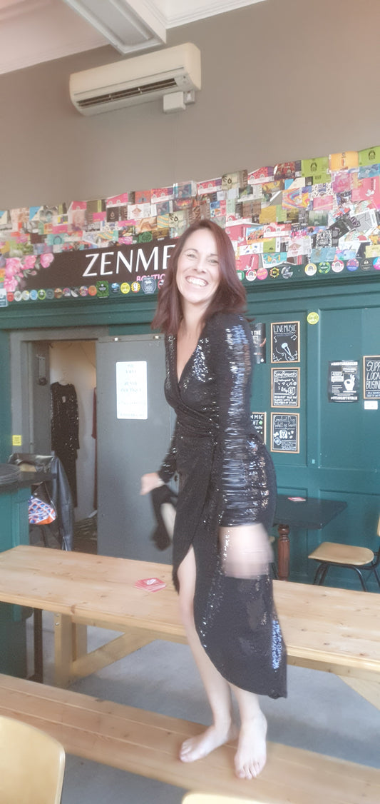 Black Sequin Dress