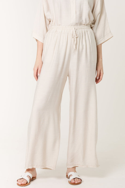 Wide leg Stone Trousers