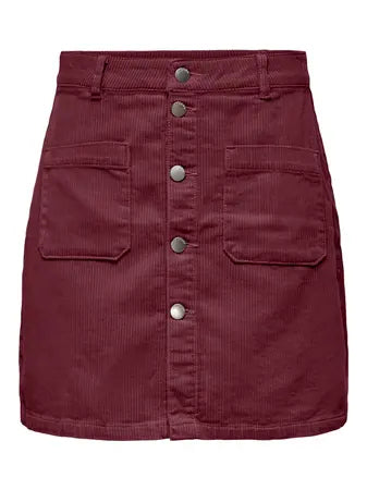 JDY Corduroy Wine Skirt