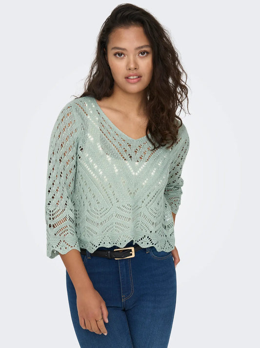 JDY MINT Crochet Top