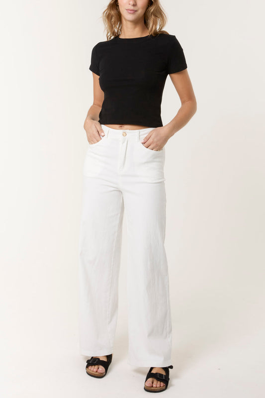 White Wide Leg Jeans