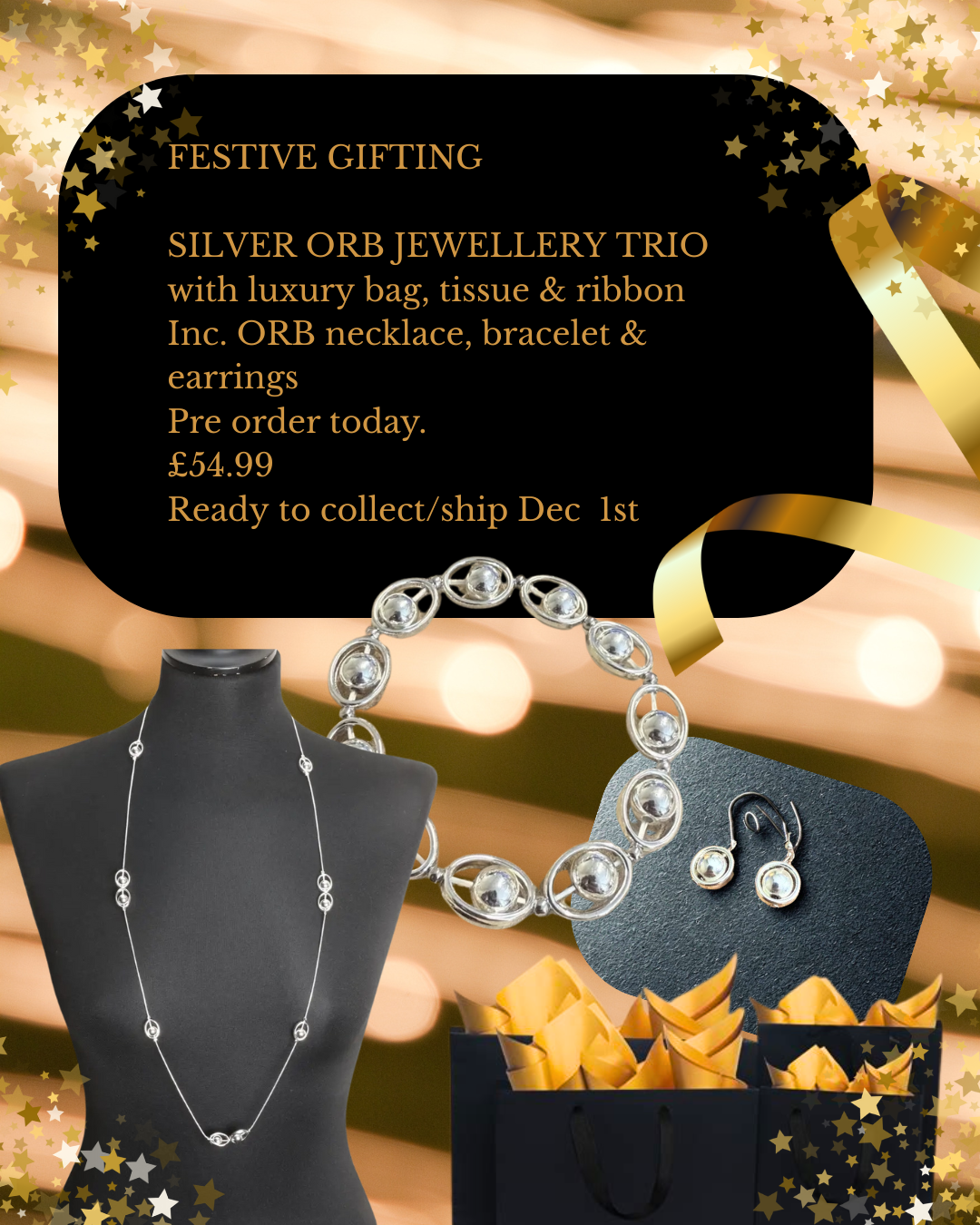 Silver ORB Jewellery Set