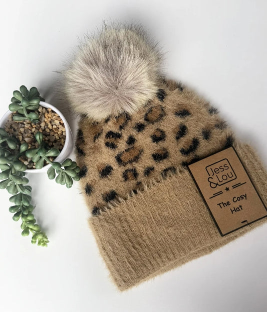 Leopard Print Camel Hat