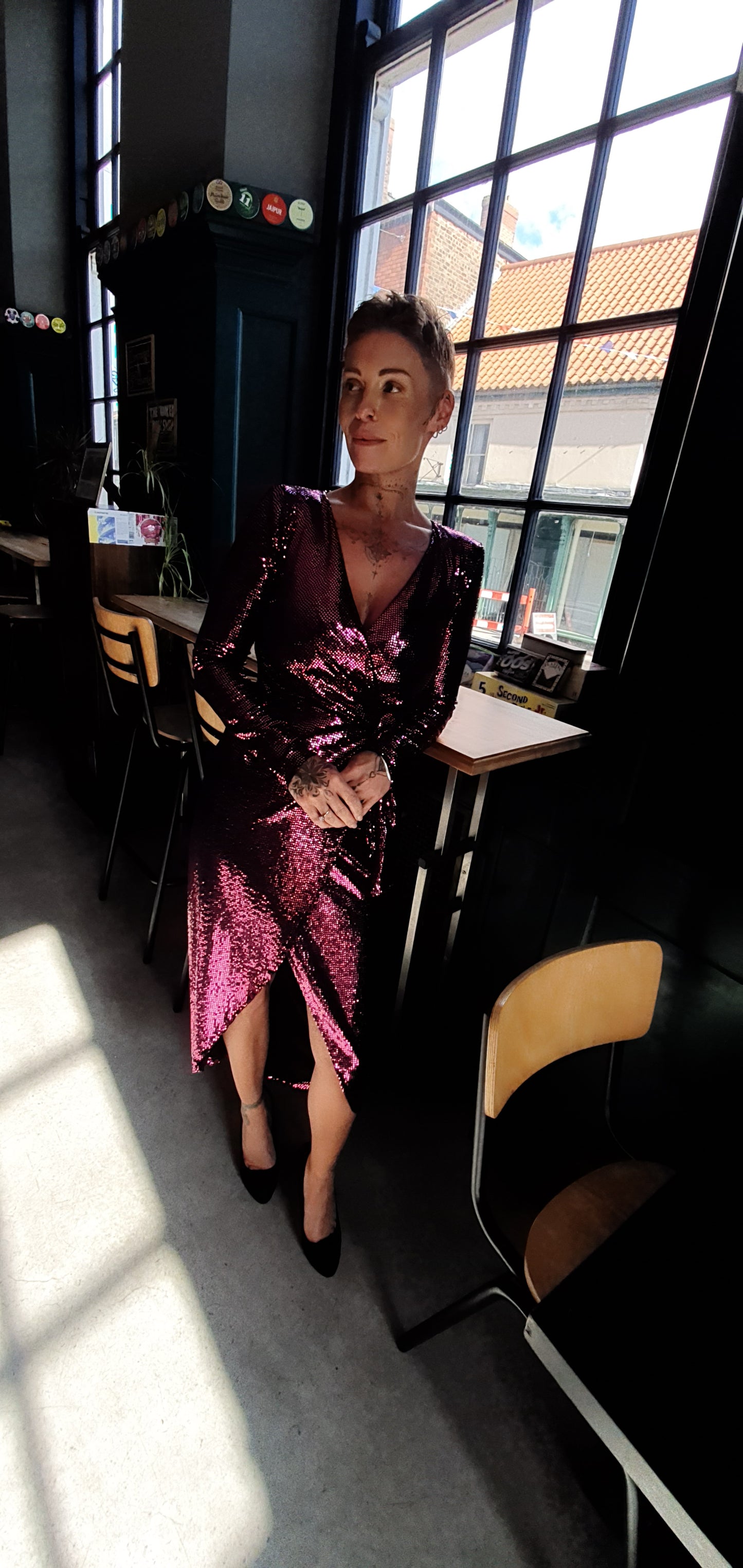 Plum Sequin Dress