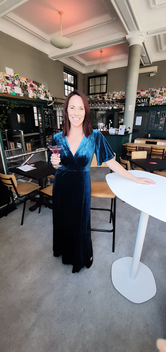 Velvet Teal Dress