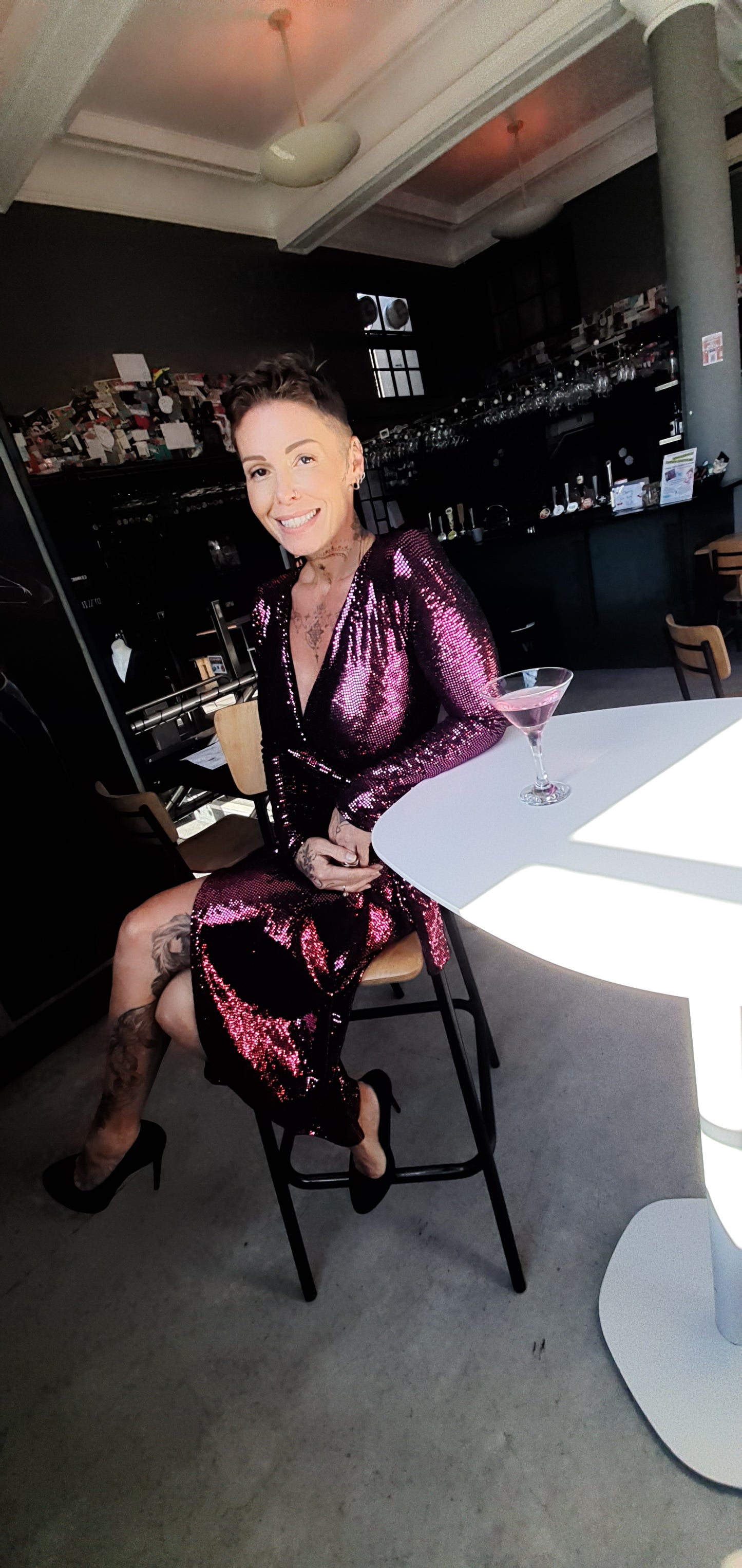 Plum Sequin Dress