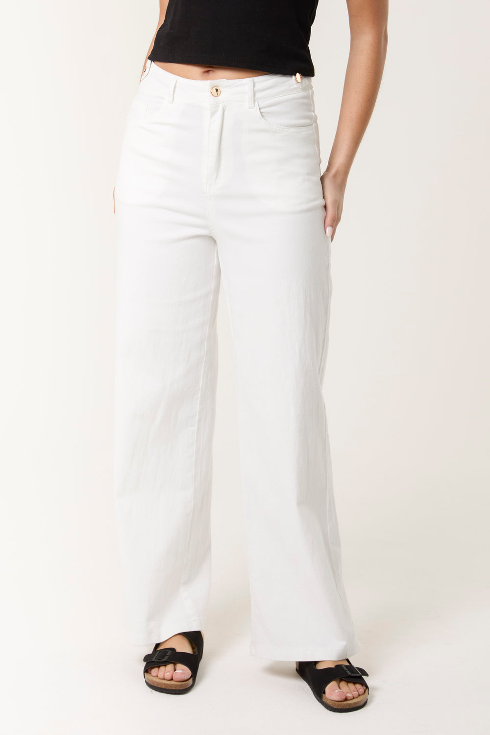 White Wide Leg Jeans