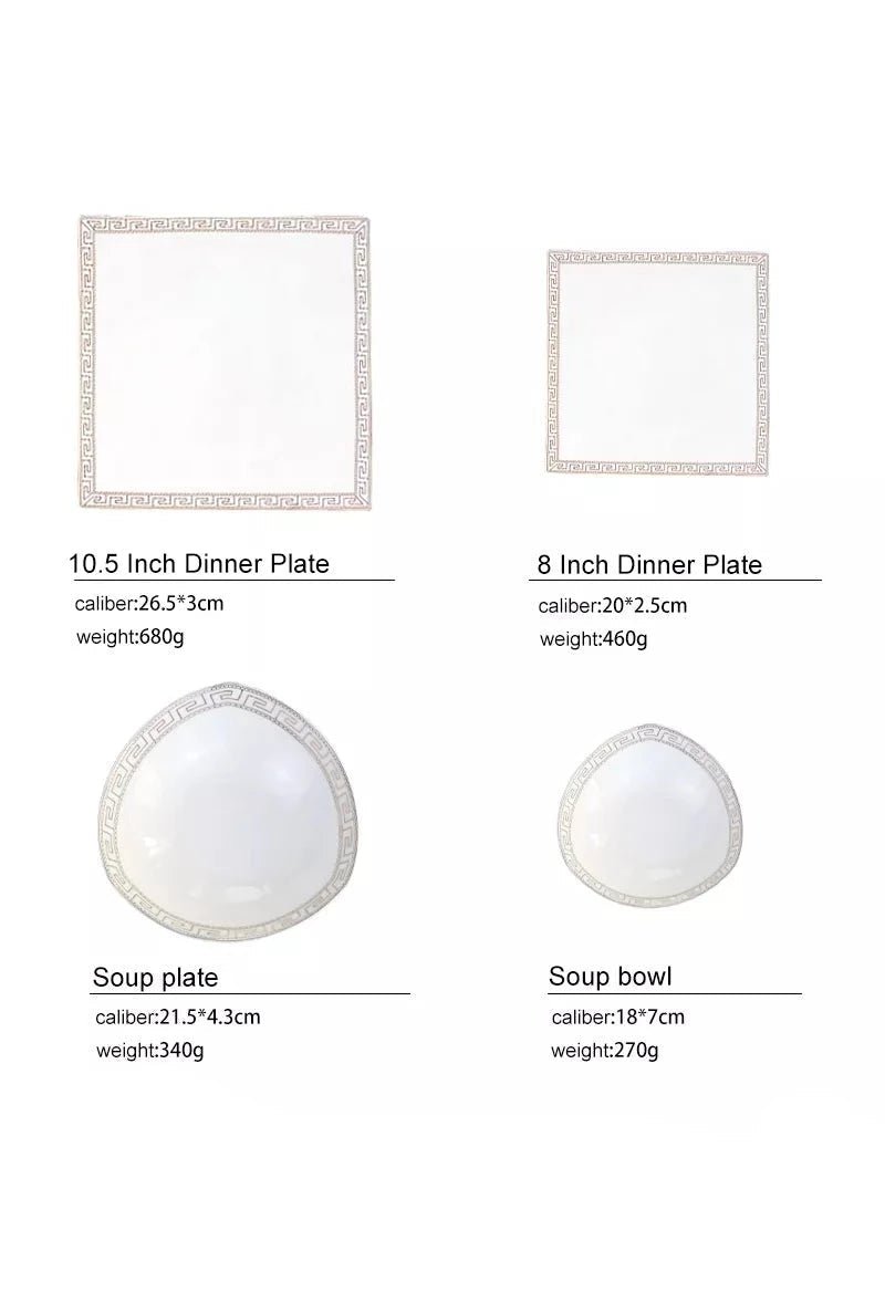 The Glamour Bone China Dinner Set - 16 | 24 Piece