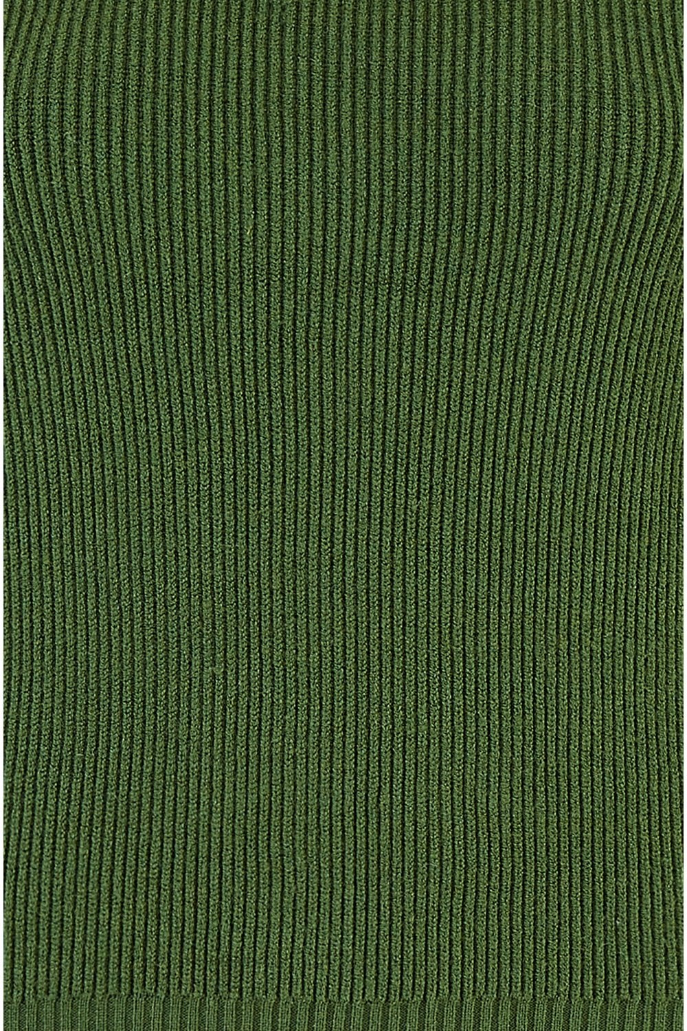 Yumi Green Rib Knitted Midi Column Skirt